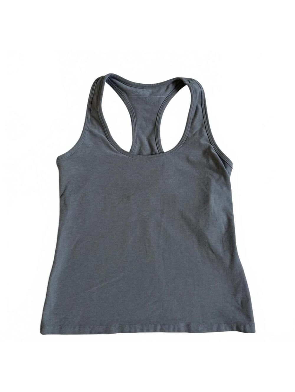 Beyond Yoga Taupe Heather Space Dye Step Up Racerback Tank Top Size L